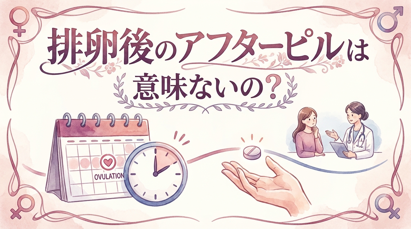 排卵後のアフターピルは意味ないの?