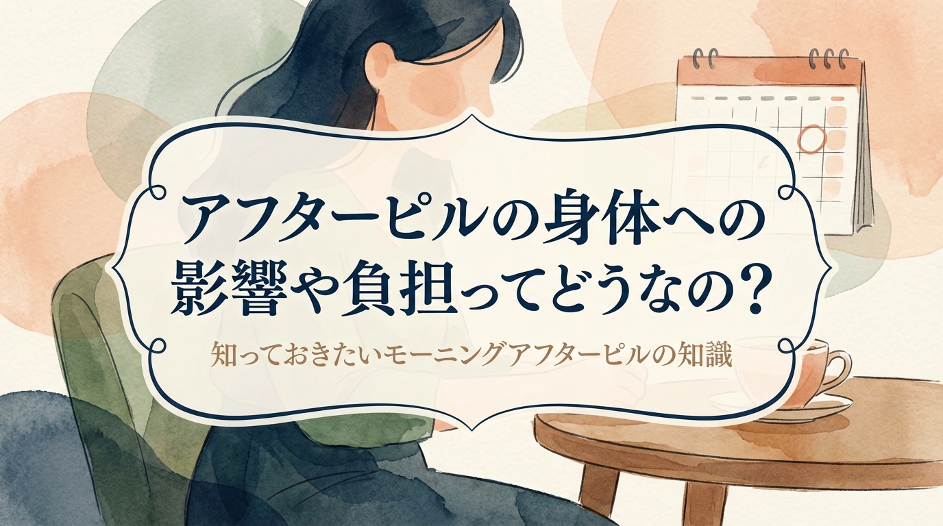 アフターピルの身体への影響や負担ってどうなの？