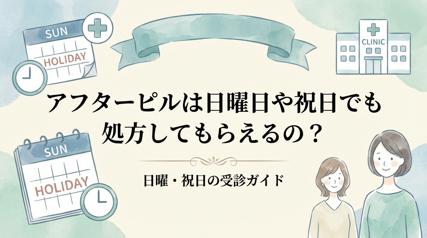 アフターピルは日曜日や祝日でも処方してもらえるの？